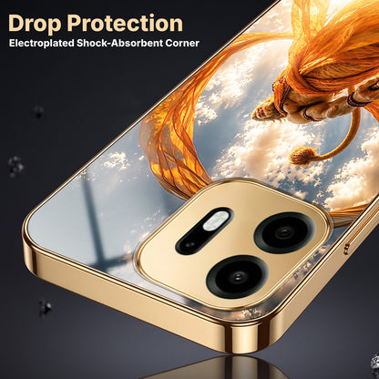 OnePlus N6 5G Divine Hanuman Gold Electroplated Glass Phone Back Case