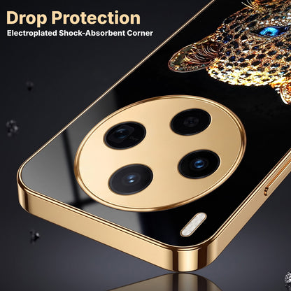 Vivo X300 5G Panther Gold Electroplated Glass Phone Back Case
