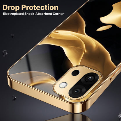 OnePlus 13s 5G Luxury Wave Gold Electroplated Glass Phone Back Case