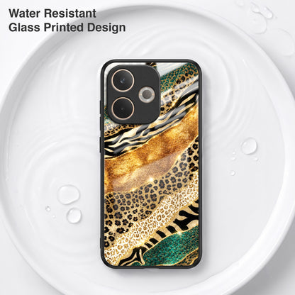 Oppo A5 Pro 5G Golden Leopard Acrylic Glass Back Case