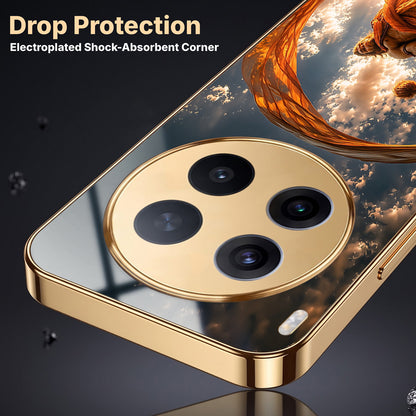 Vivo X300 Pro 5G Divine Hanuman Gold Electroplated Glass Phone Back Case