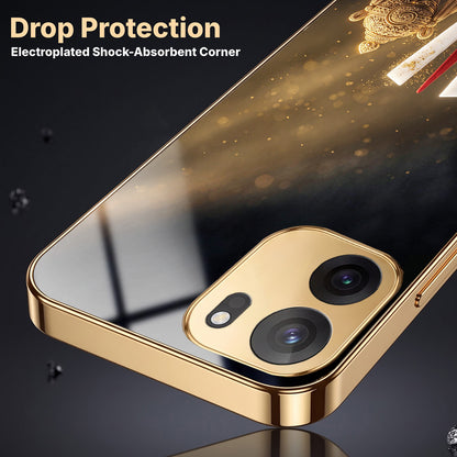 OnePlus Nord CE6 5G Royal Heritage Edition Gold Electroplated Glass Phone Back Case