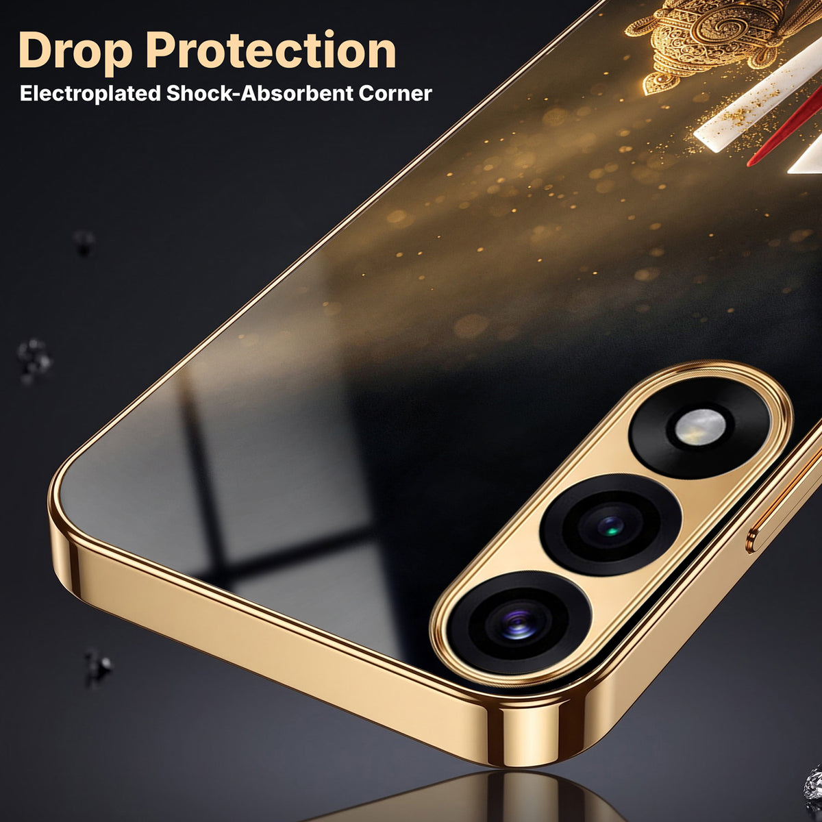 OnePlus Nord 5 5G Royal Heritage Edition Gold Electroplated Glass Phone Back Case