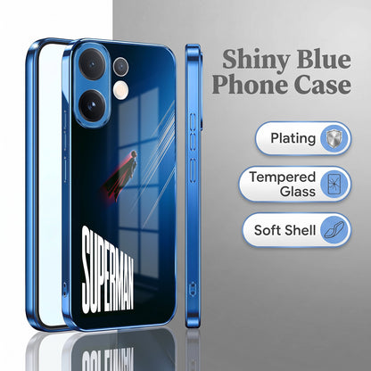 Vivo V60 5G Superman Blue Electroplated Glass Phone Back Case