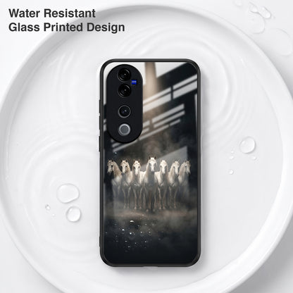 Vivo V40 Pro 5G Running Horses Acrylic Glass Back Case