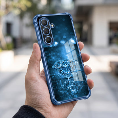 Samsung Galaxy A36 5G Blue Diamond Airbags Printed Back Case