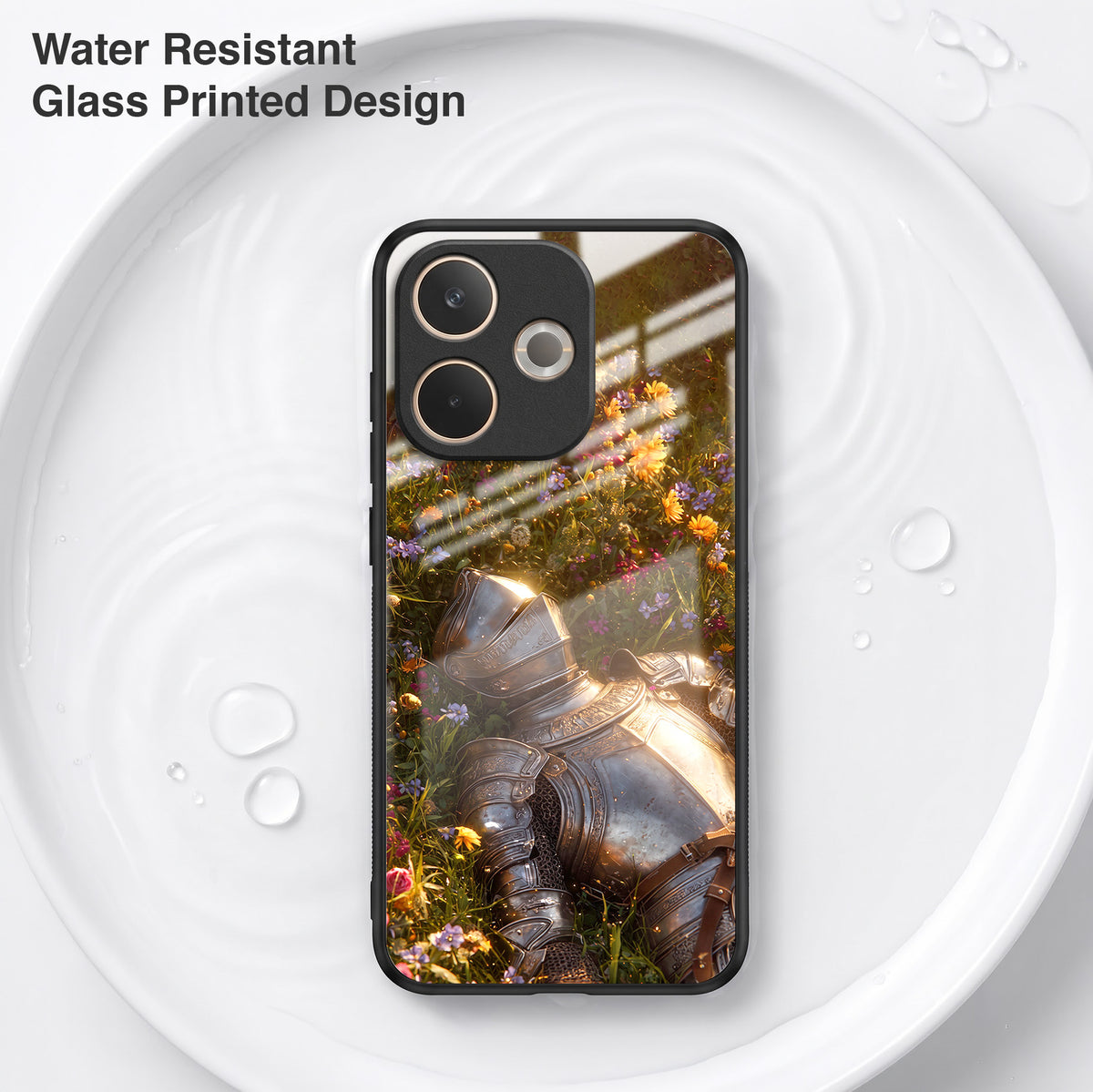 Oppo A5 Pro 5G Armored Knight Acrylic Glass Back Case