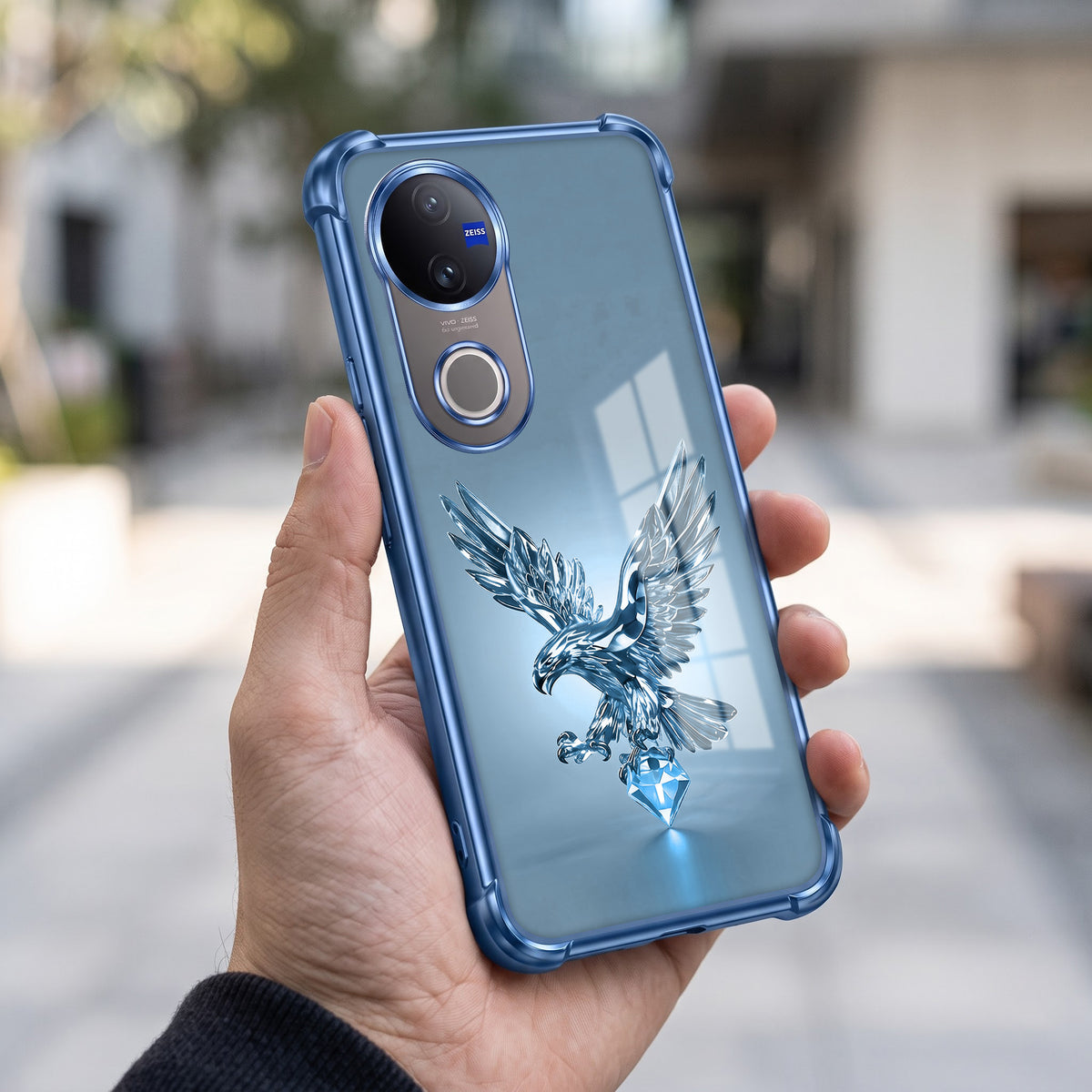 Vivo V50 5G Blue Eagle Airbags Printed Back Case