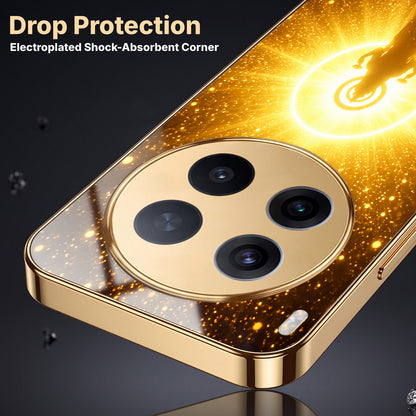 Vivo X300 Pro 5G Lakshmi Sacred Gold Electroplated Glass Phone Back Case