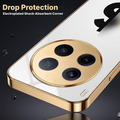 Vivo X300 Pro 5G Luxury XAU/USD Gold Electroplated Glass Phone Back Case