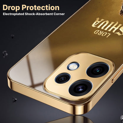 Oppo Reno 16 5G Lord Shiva Gold Electroplated Glass Phone Back Case