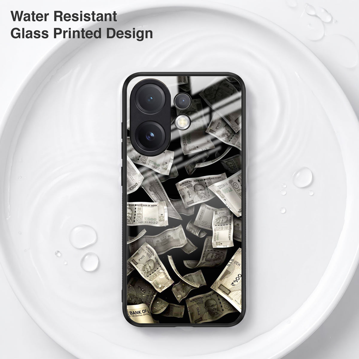 Vivo V60 5G Premium Acrylic Shockproof Glass Back Case (Money Magnet)