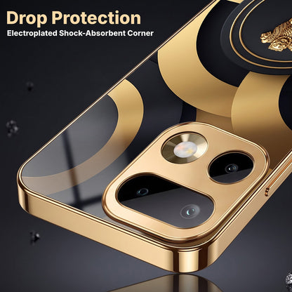 Realme 16 Pro+ 5G Royal Emblem Gold Electroplated Glass Phone Back Case