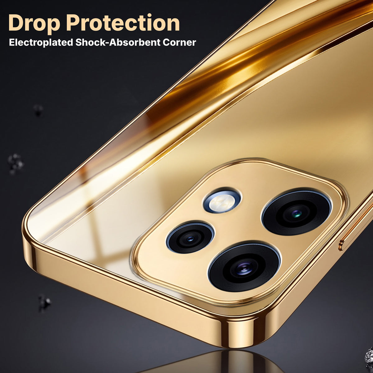 Oppo Reno 16 5G Luxury Infinity Energy Gold Electroplated Glass Phone Case
