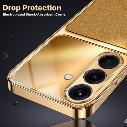 Samsung Galaxy A36 5G Royal Touch Apple Gold Electroplated Glass Phone Back Case