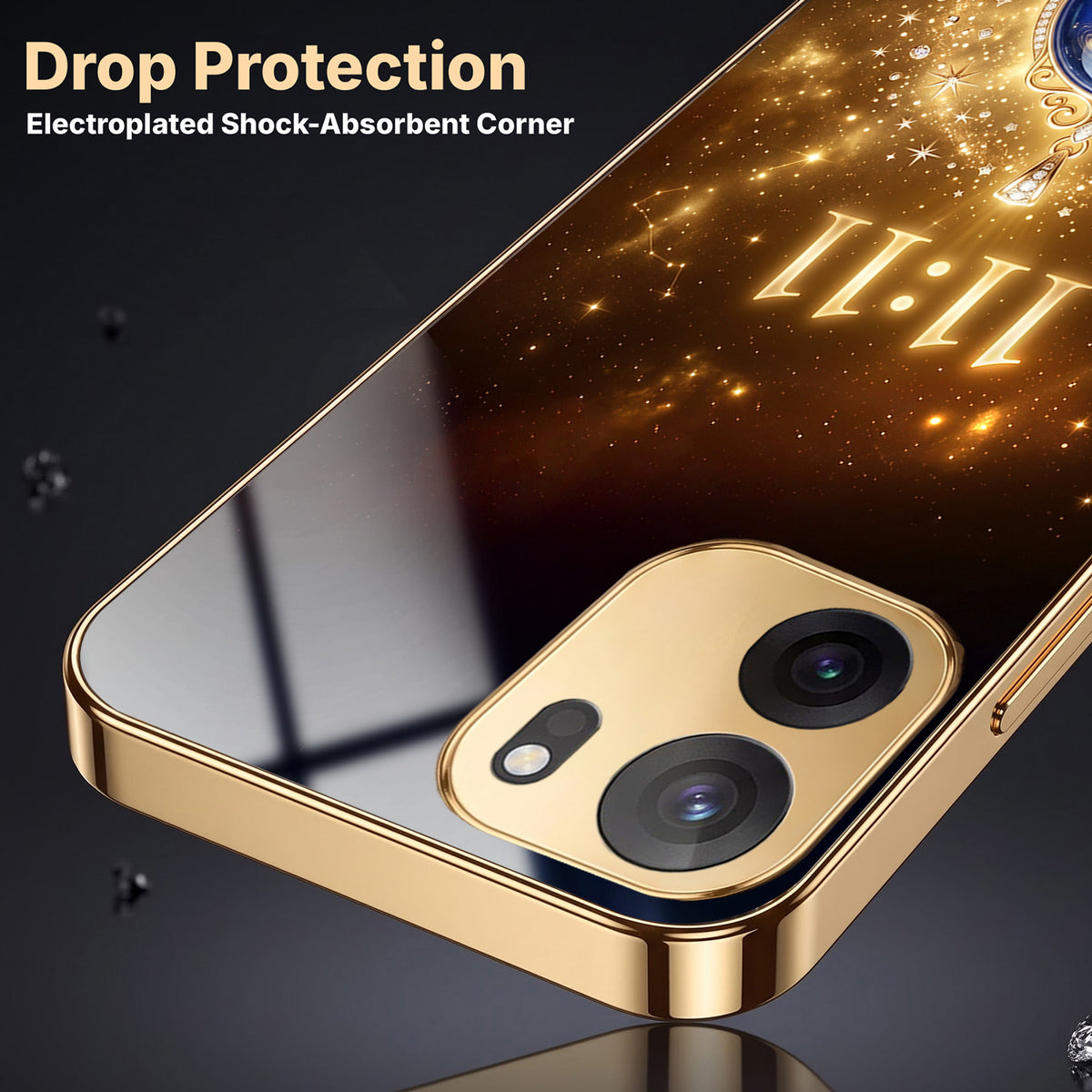 OnePlus Nord CE6 5G God’s Plan Evil Eye Gold Electroplated Glass Phone Back Case