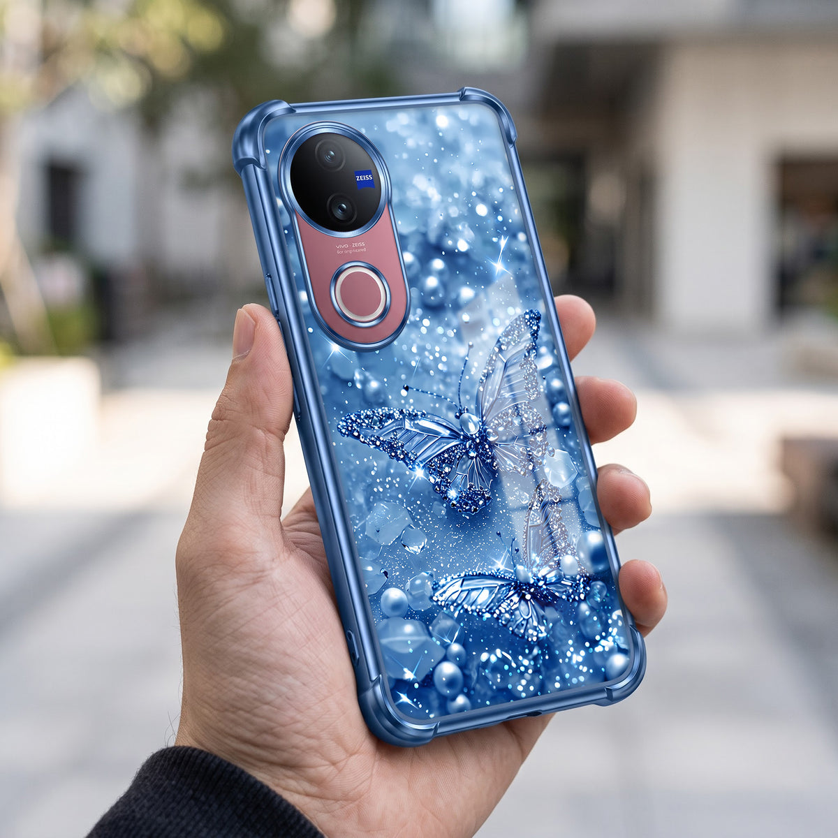 Vivo V50 5G Butterfly Airbags Printed Back Case
