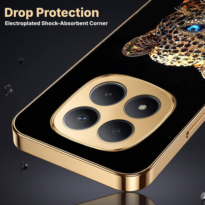 Redmi Note 15 Pro+ 5G Panther Gold Electroplated Glass Phone Back Case