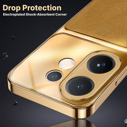 Vivo T4 Pro 5G Royal Touch Apple Gold Electroplated Glass Phone Back Case
