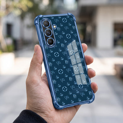 Samsung Galaxy A36 5G Luxury Monogram Blue Airbags Printed Back Case