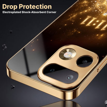 Realme 16 Pro+ 5G God’s Plan Evil Eye Gold Electroplated Glass Phone Back Case