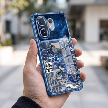 Vivo V60 5G Cosmic Vintage Dual-Tone Transparent Airbags Case