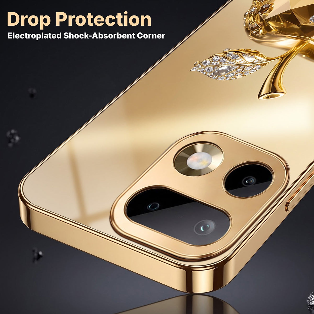 Realme 16 Pro+ 5G Golden Apple Gold Electroplated Glass Phone Back Case