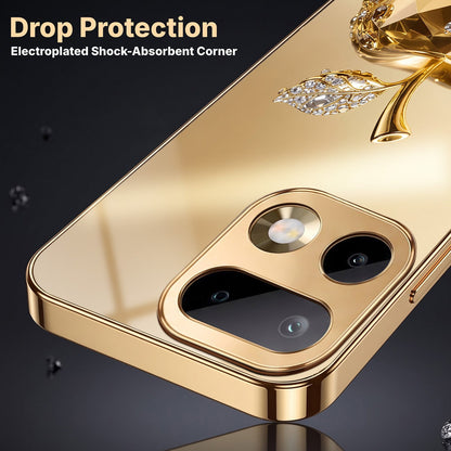 Realme 16 Pro+ 5G Golden Apple Gold Electroplated Glass Phone Back Case