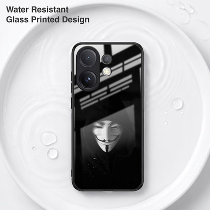 Vivo V60 5G Premium Acrylic Shockproof Glass Back Case (Dark Hacker)