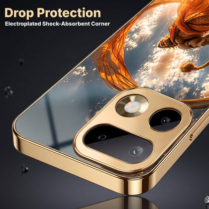 Realme 16 Pro+ 5G Divine Hanuman Gold Electroplated Glass Phone Back Case