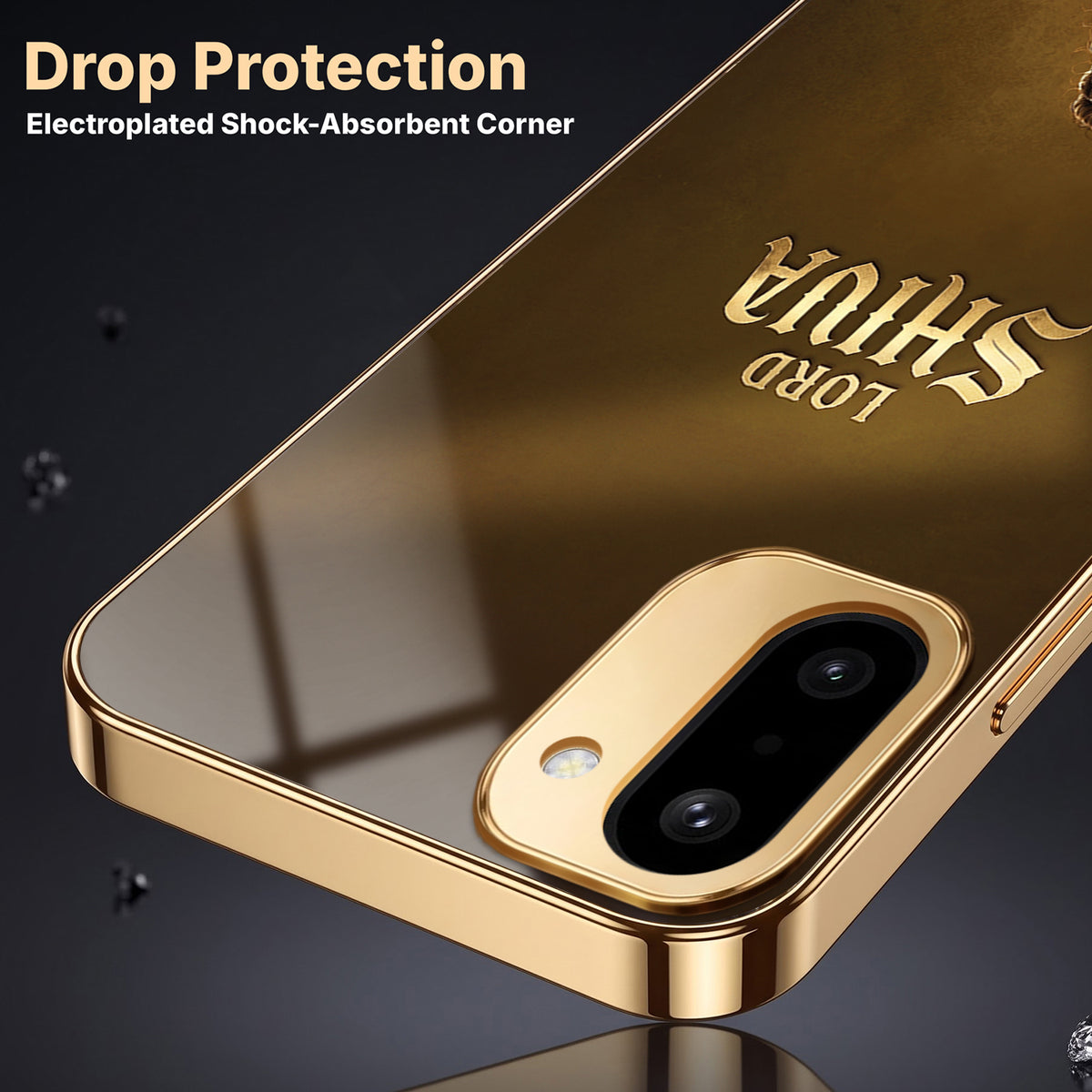 OnePlus 15R 5G Lord Shiva Gold Electroplated Glass Phone Back Case