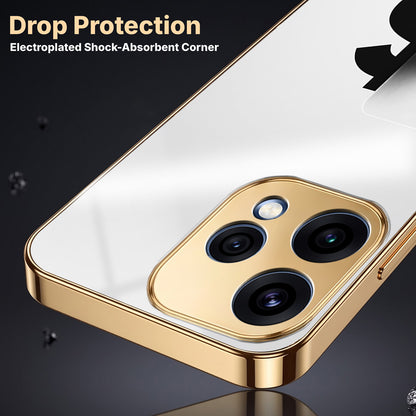 Oppo Reno 15 5G Luxury XAU/USD Gold Electroplated Glass Phone Back Case