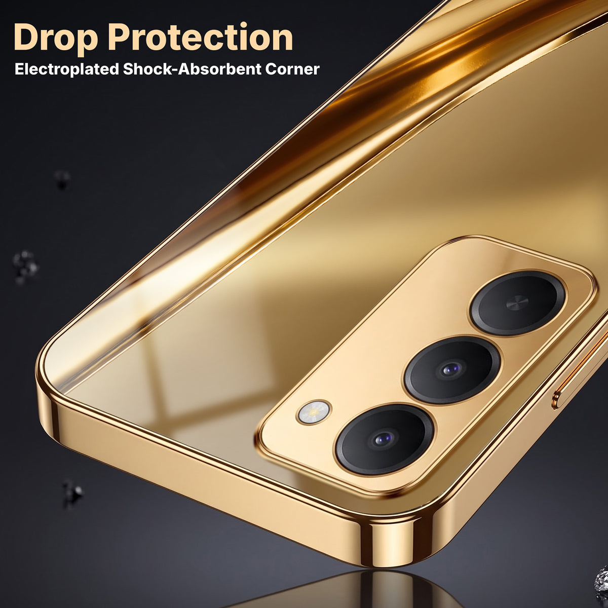 Redmi 15 5G Luxury Infinity Energy Gold Electroplated Glass Phone Case