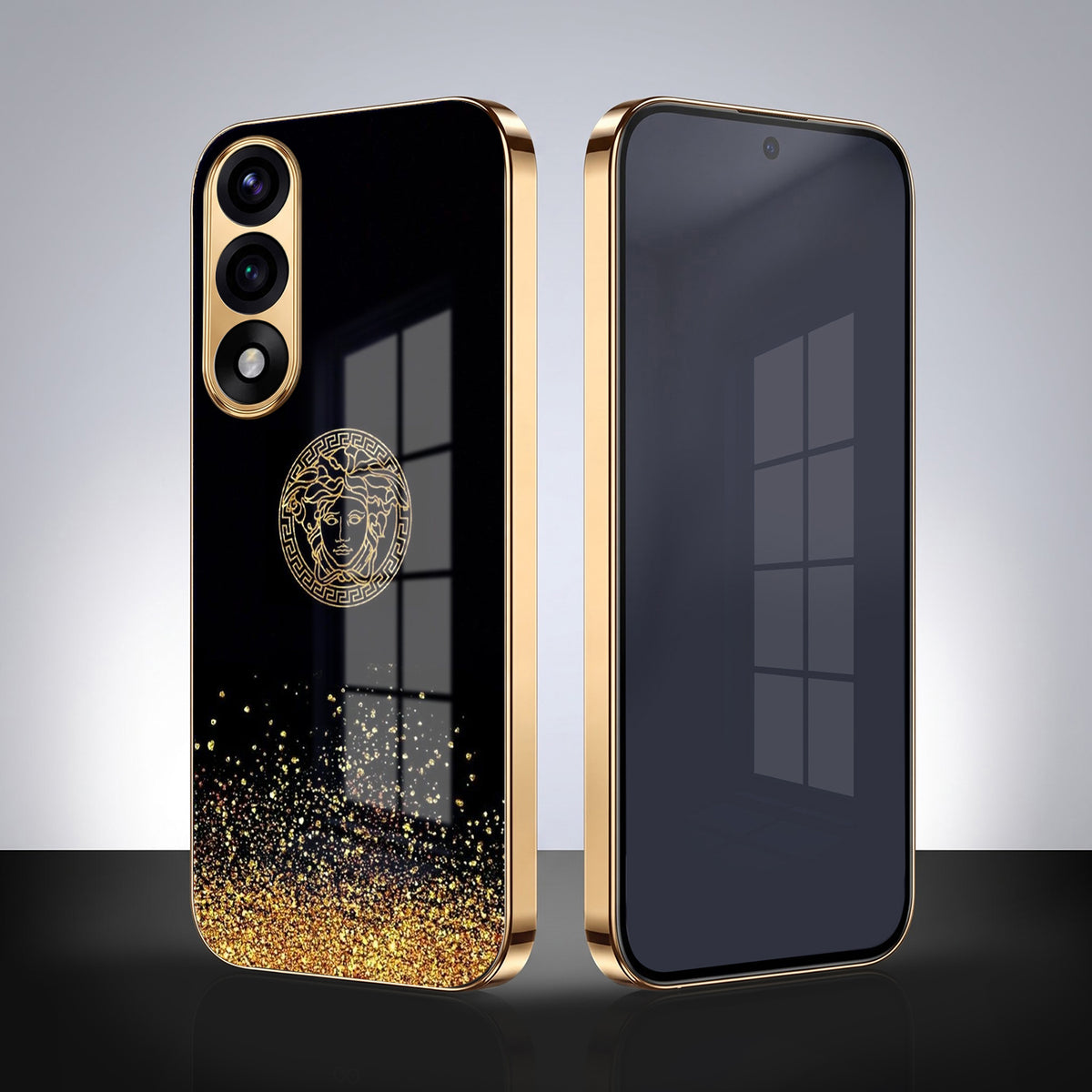 Oneplus Nord 5 5G Medusa Head Gold Electroplated Glass Phone Back Case