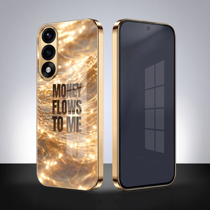 Oneplus Nord 5 5G Money Flows To Me Gold Electroplated Glass Phone Back Case