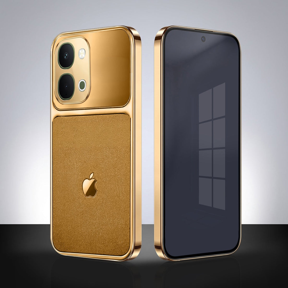 Vivo Y51 Pro 5G Royal Touch Apple Gold Electroplated Glass Phone Back Case