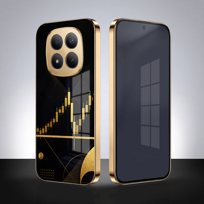 Redmi Note 15 Pro Plus 5G Trading Candles Gold Electroplated Glass Phone Back Case