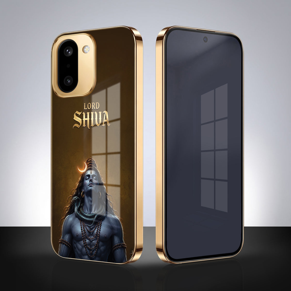 OnePlus 15R 5G Lord Shiva Gold Electroplated Glass Phone Back Case