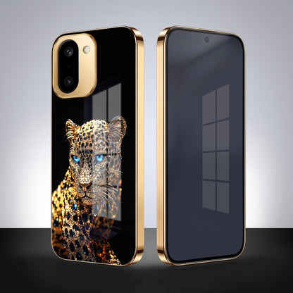 OnePlus 15R 5G Panther Gold Electroplated Glass Phone Back Case