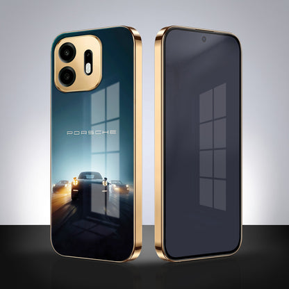 OnePlus N6 5G Porsche Luxury Gold Electroplated Glass Phone Back Case