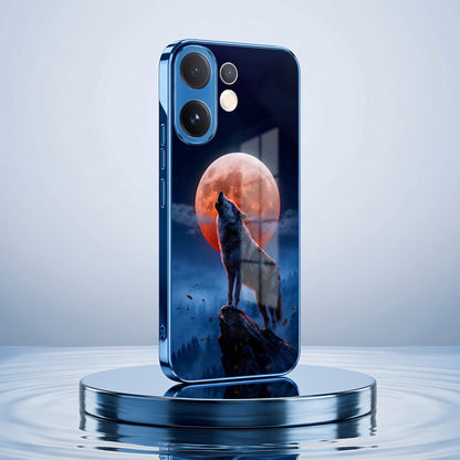 Vivo V60 5G Lunar Wolf Blue Electroplated Glass Phone Back Case