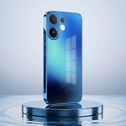 Vivo V60 5G Aureon X1 Blue Electroplated Glass Phone Back Case