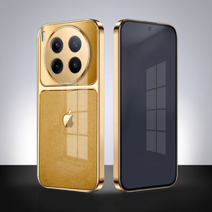 Vivo X300 Pro 5G Royal Touch Apple Gold Electroplated Glass Phone Back Case