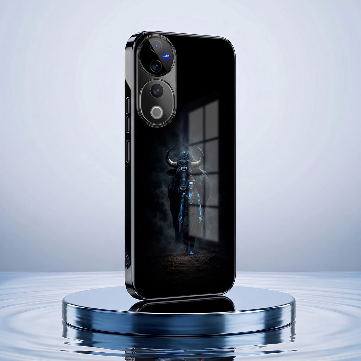Vivo V40 Pro 5G Dark Warrior Black Electroplated Glass Phone Back Case