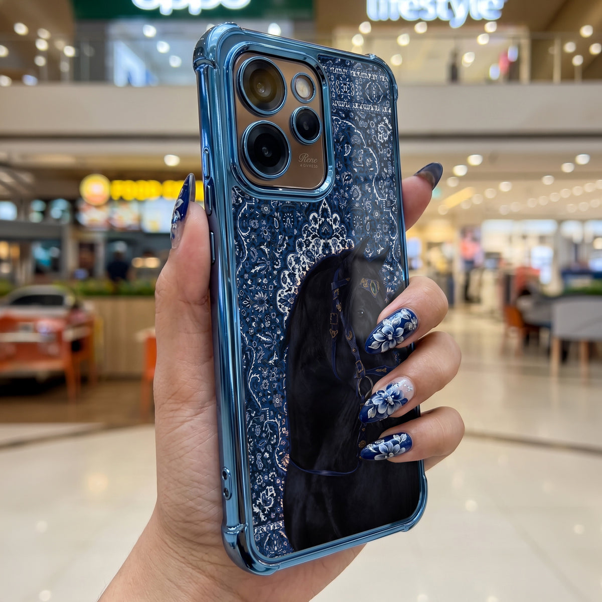 Oppo Reno 15 Pro Mini 5G Premium Royal Horse Airbags Printed Back Case