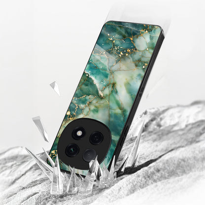 OPPO F29 Pro 5G Premium Acrylic Shockproof Glass Back Case (Emerald Veins)