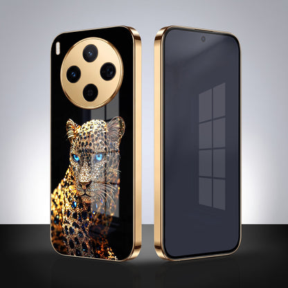 Vivo X300 5G Panther Gold Electroplated Glass Phone Back Case