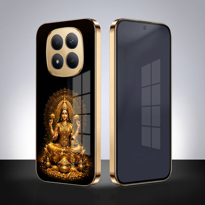 Redmi Note 15 Pro+ 5G Golden Maa Lakshmi Gold Electroplated Glass Phone Back Case
