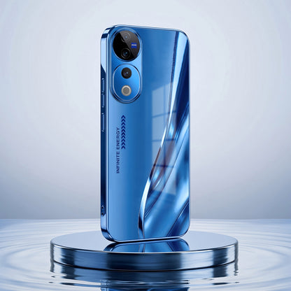 Vivo V40 Pro 5G Luxury Infinity Energy Blue Electroplated Glass Phone Back Case