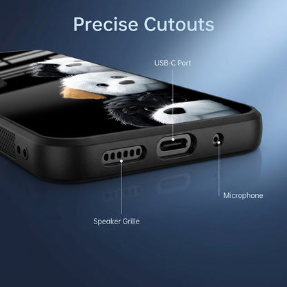 Vivo V60 5G Premium Acrylic Shockproof Glass Back Case (Fluffy Puppies)